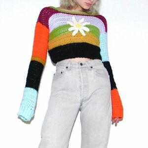 Custom crocheted sweater
Inspired by the rainbow unif dolly sweater